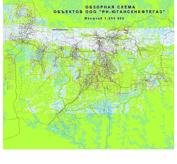 Карта месторождений рн юганскнефтегаз с кустами