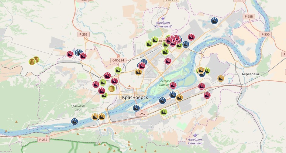 Экологическая карта красноярского края