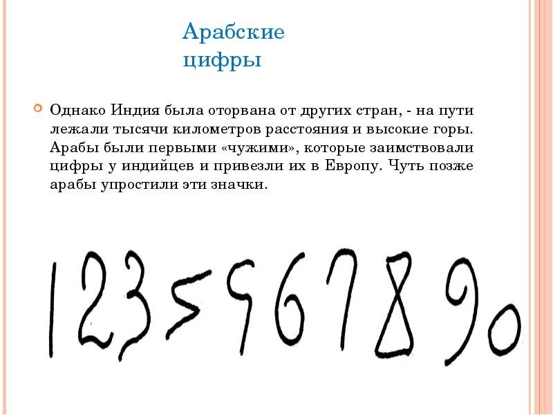 Арабские цифры. Арабские цифры как пишутся. Написание арабских цифр. Обозначение арабских цифр.