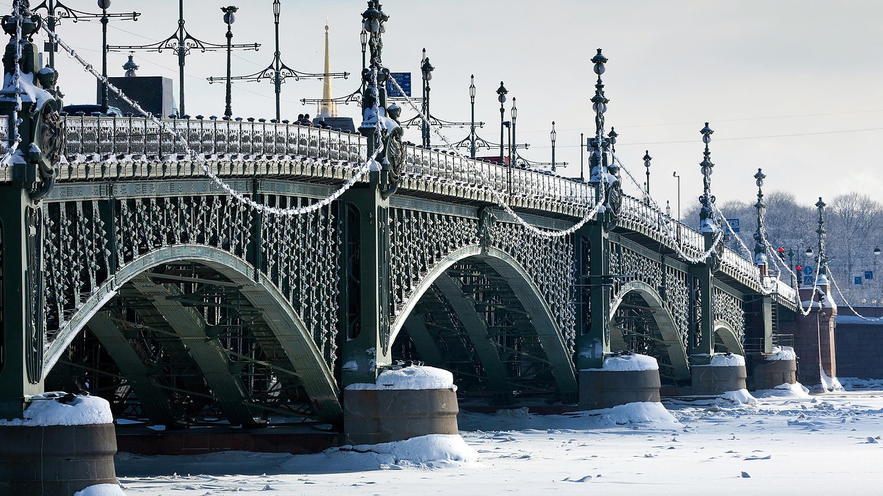 Мосты петербурга зимой