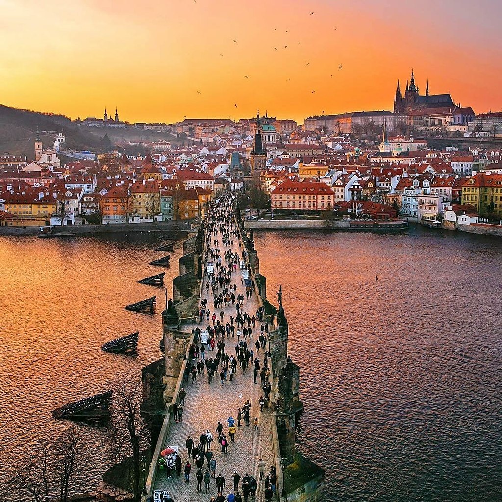 Прага вид с Карлова моста
