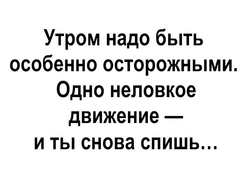 Утром надо быть особенно осторожным одно неловкое движение и ты снова спишь картинки