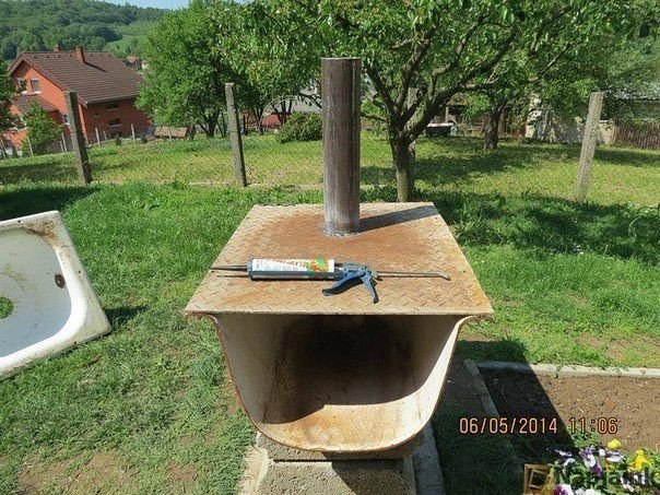 Печка из ванны