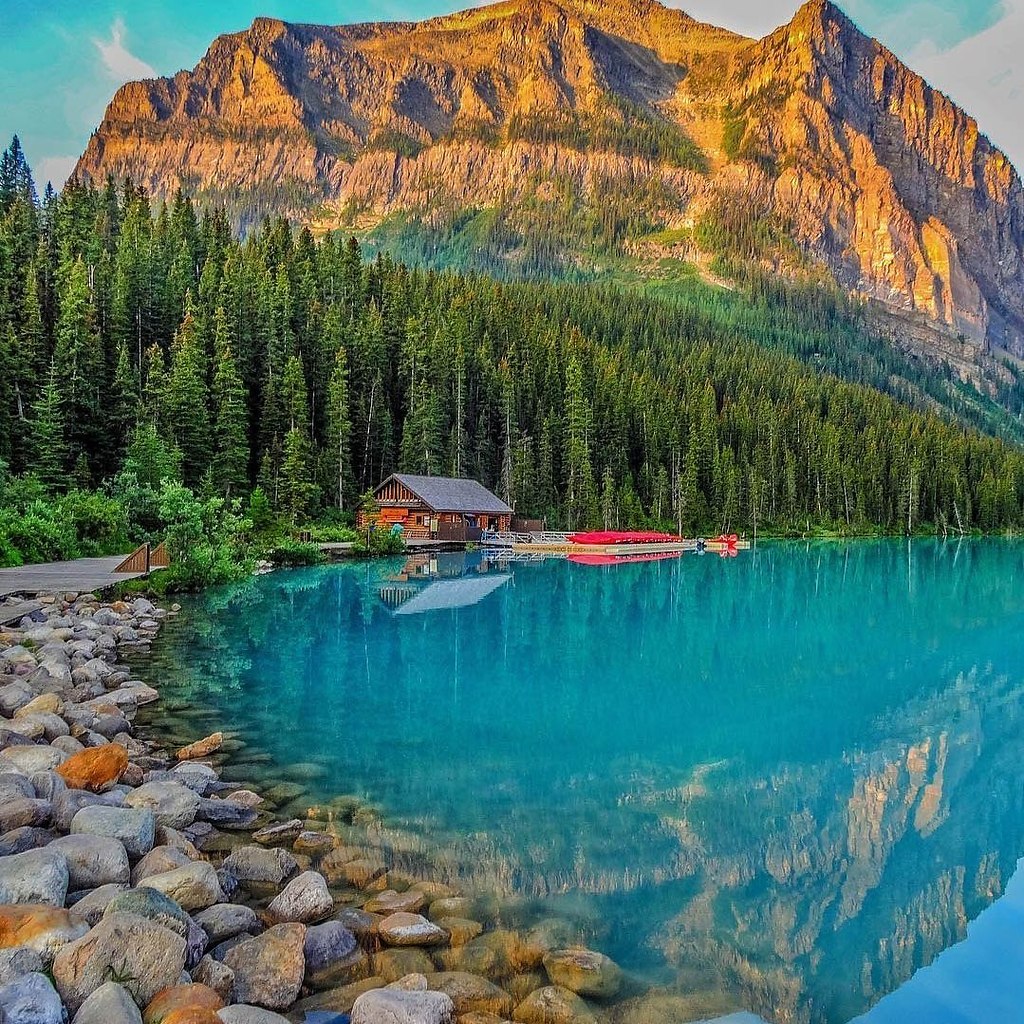 Озеро луиза в канаде