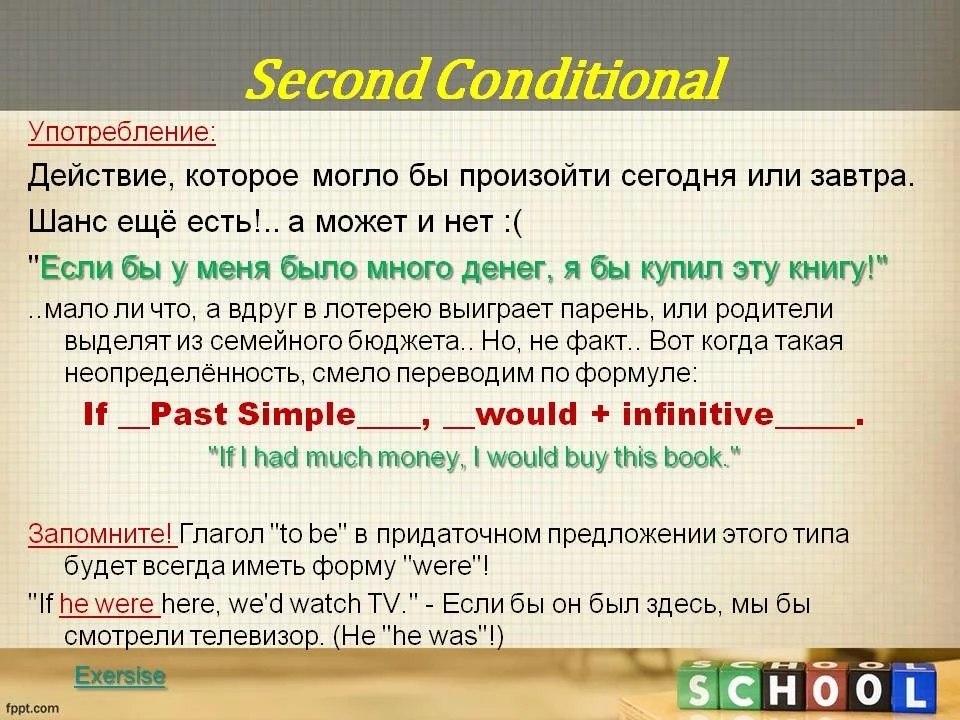 Latter перевод. Секонд кондишинал правило. 2 Conditional правило. Second conditional правило. Предложения с second conditional.