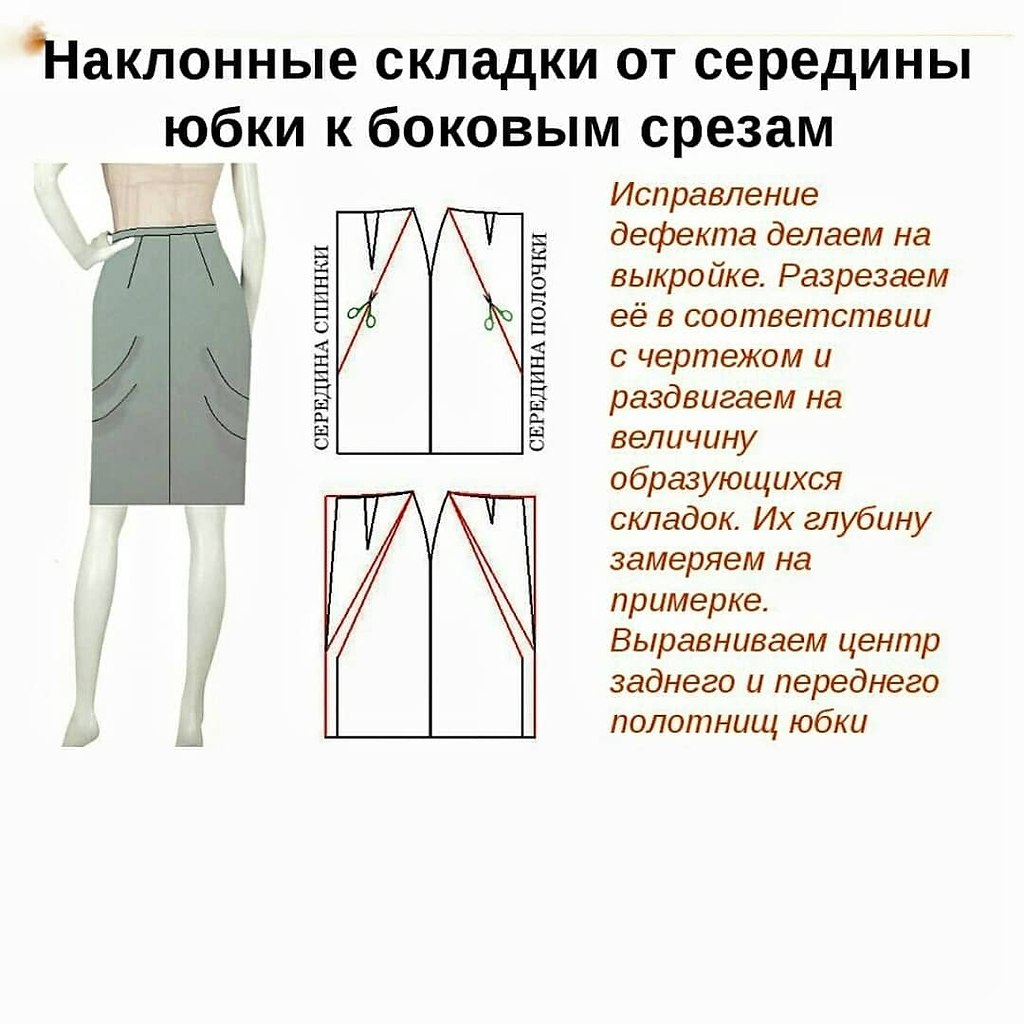 Исправление дефектов юбки