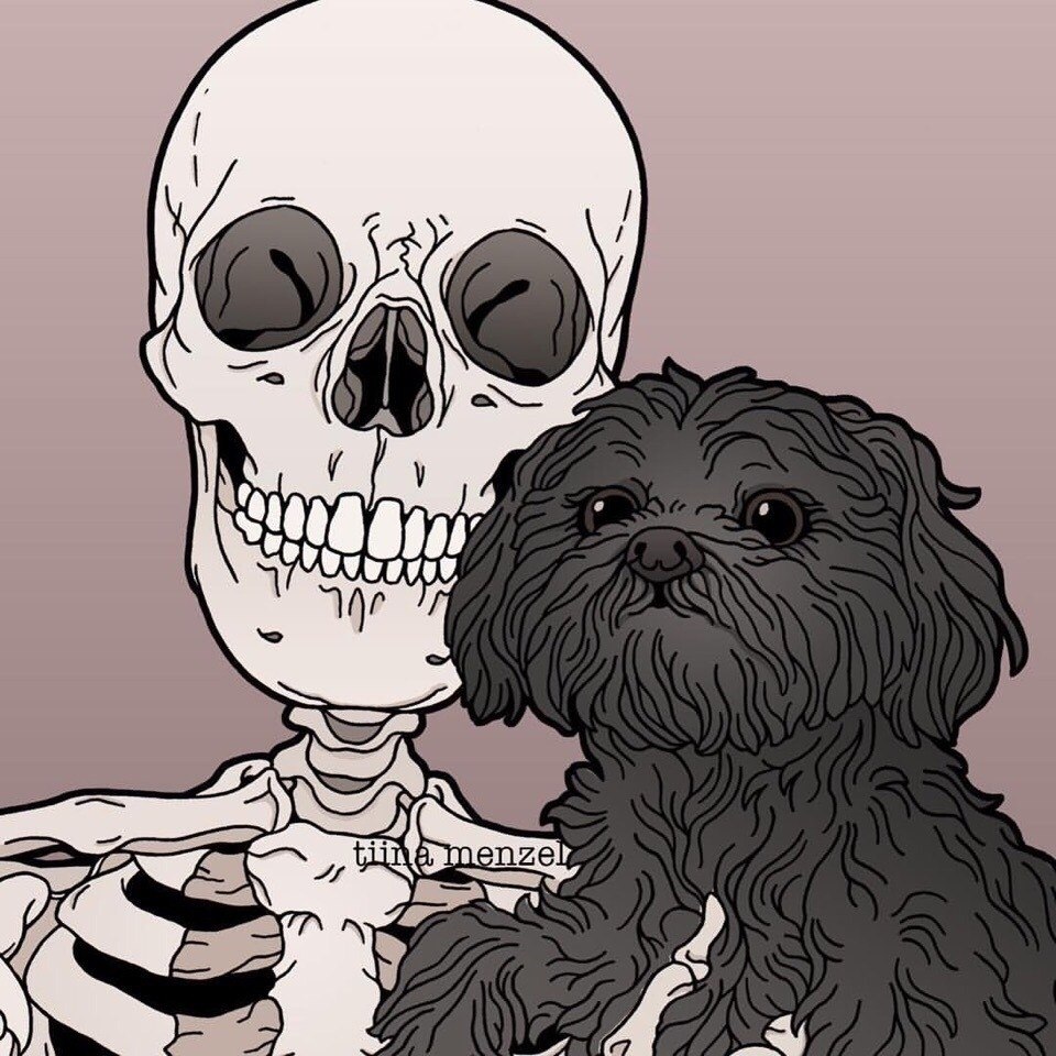 Скелет собаки арт