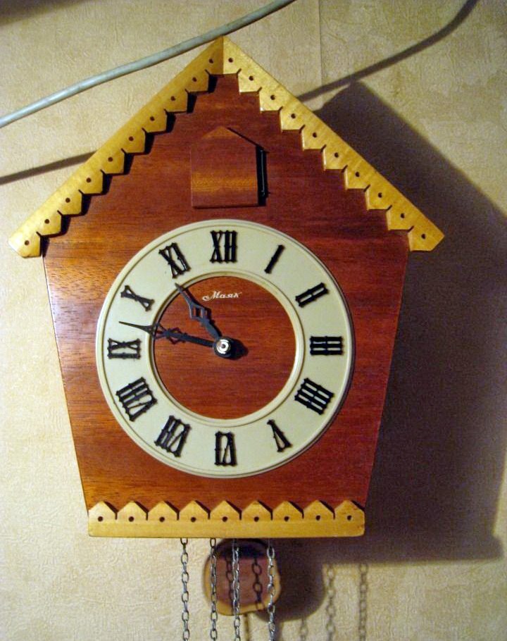 Часы с кукушкой настенные механические ссср