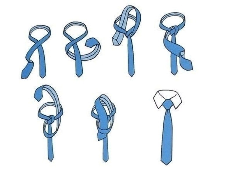 Завязать галстук на руках