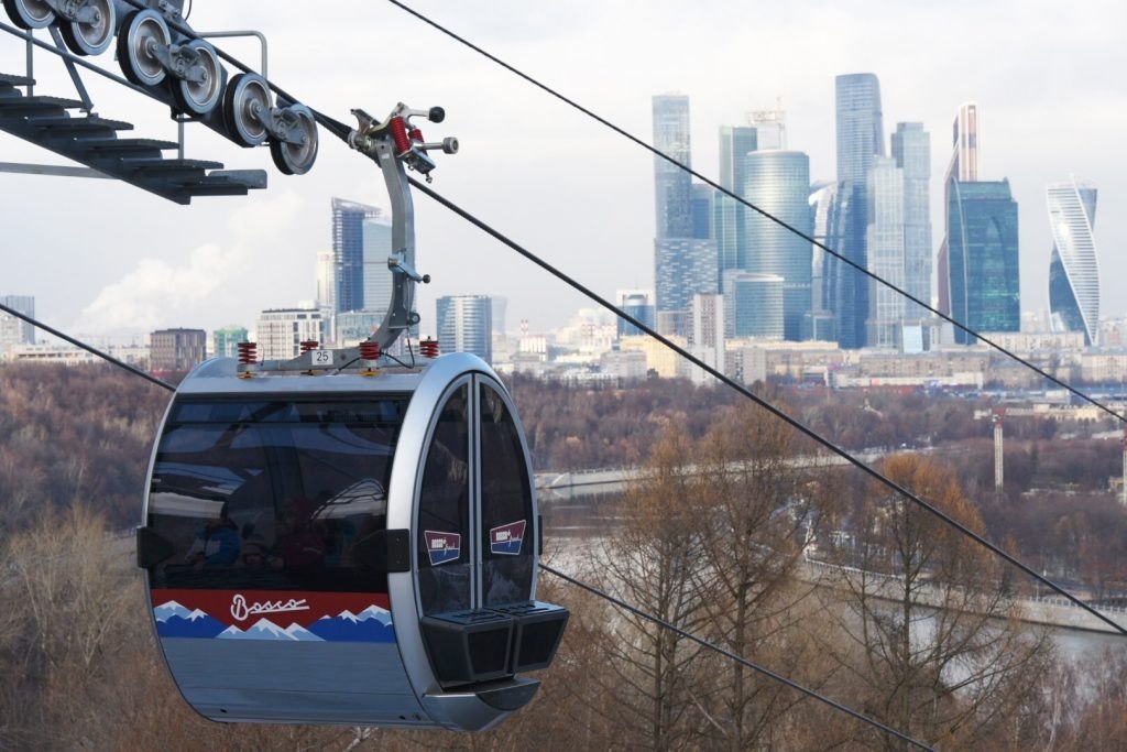 Карта канатная дорога в москве