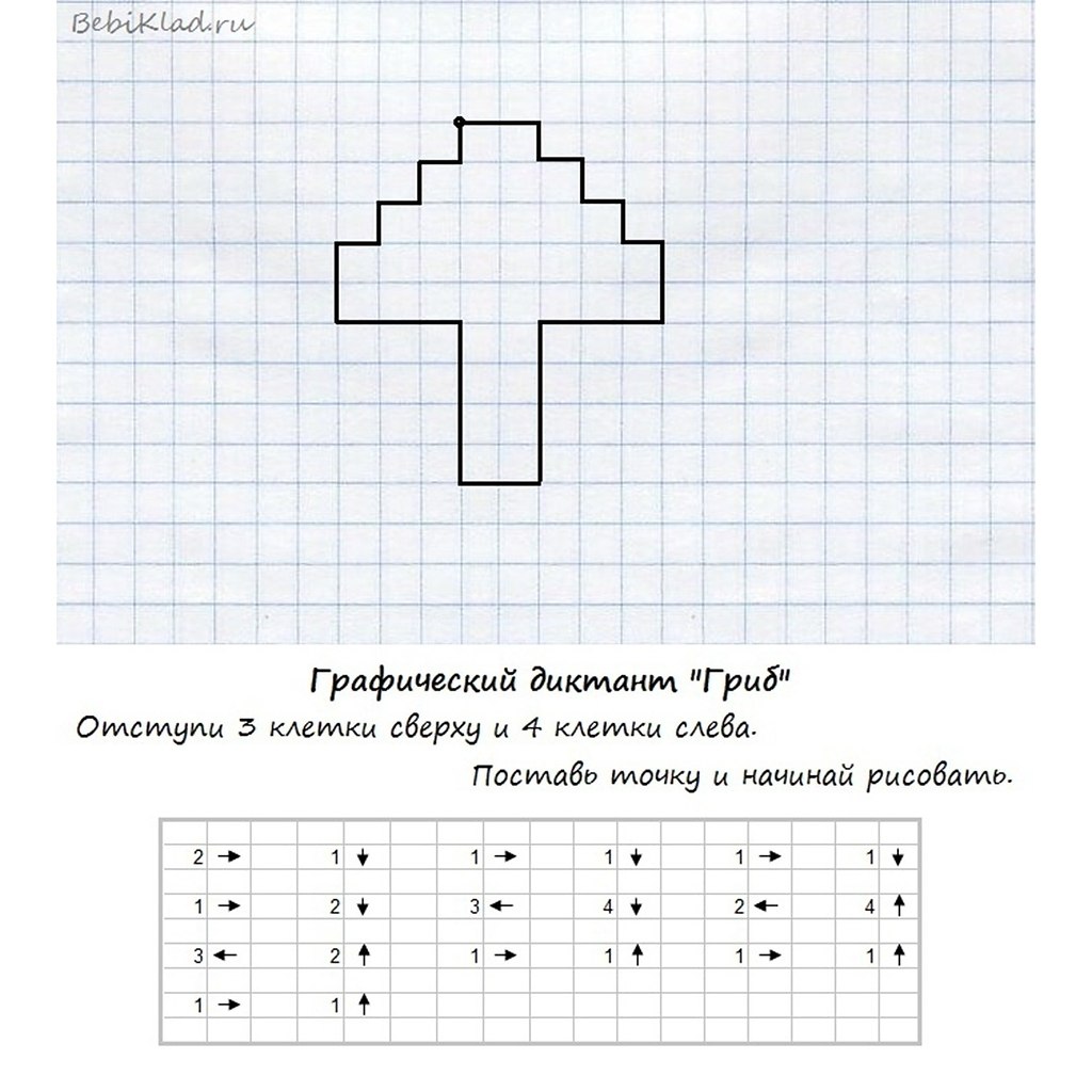 Задания для дошкольников графический диктант