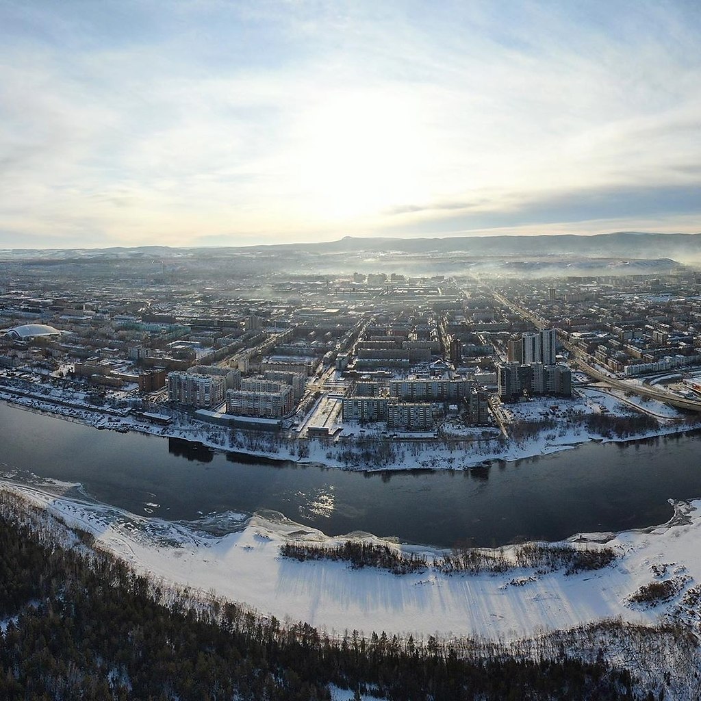 Красноярск зимой вид сверху
