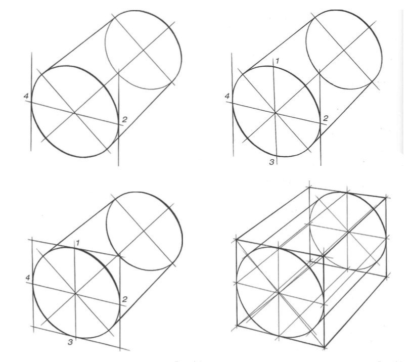 Как нарисовать цилиндр пошагово - 82 фото