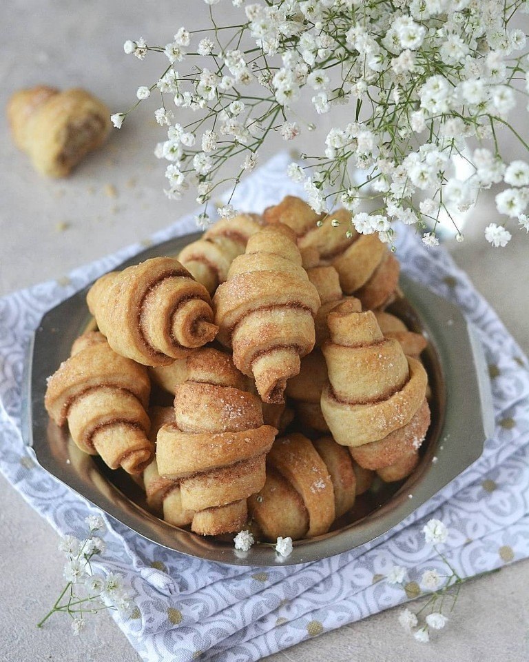 Печенье рогалики с корицей рецепт с фото