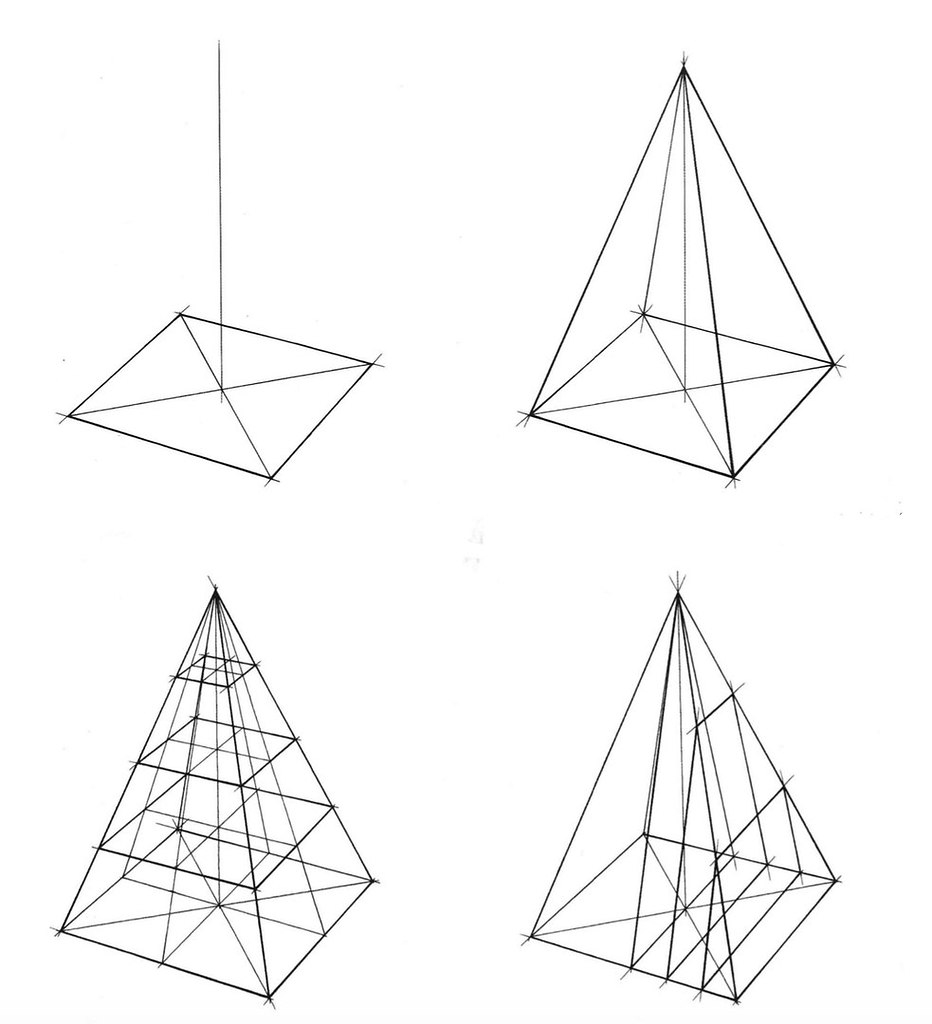 Как нарисовать пирамиду геометрия