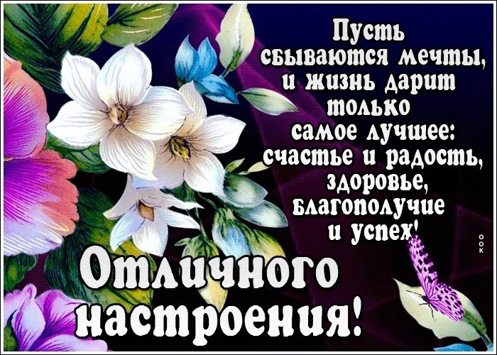 Пусть жизнь дарит радость. Пусть только хорошее в жизни. Доброго дня вам и вашим близким. Добра здоровья благополучия.