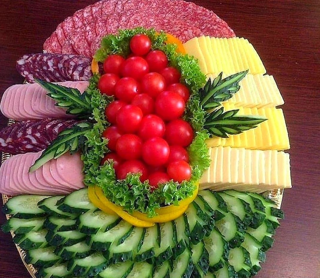 Овощи нарезка на праздничный стол фото простые