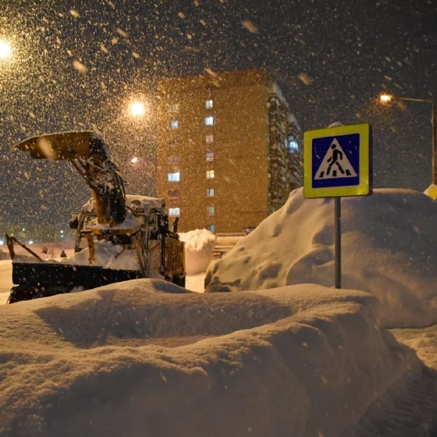 Норильск снег фото