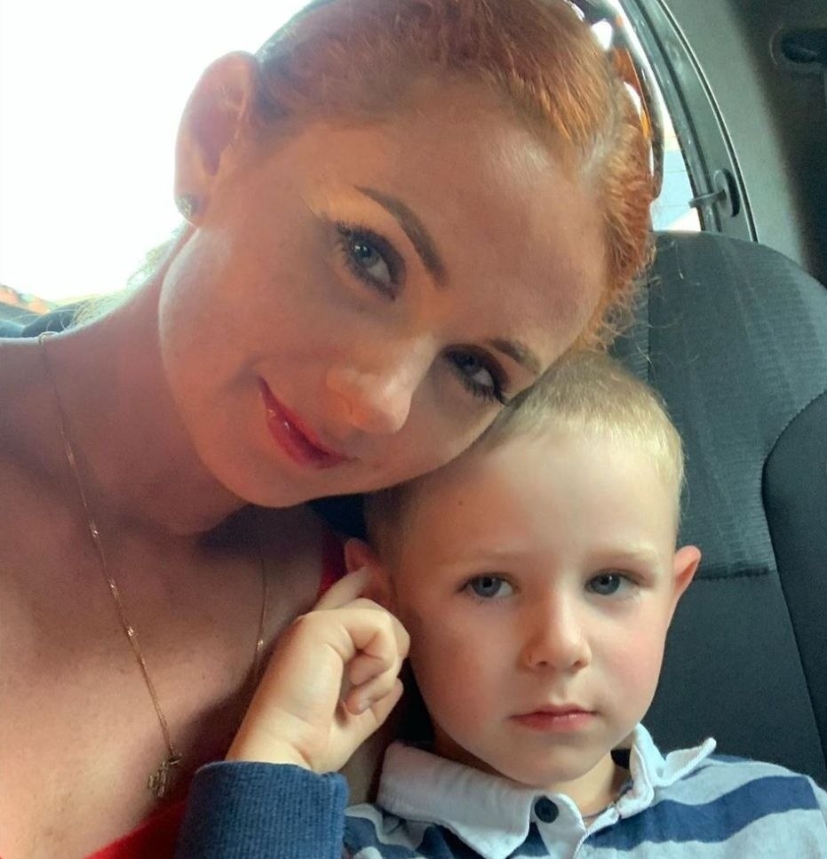 Лена Катина 2020 с сыном
