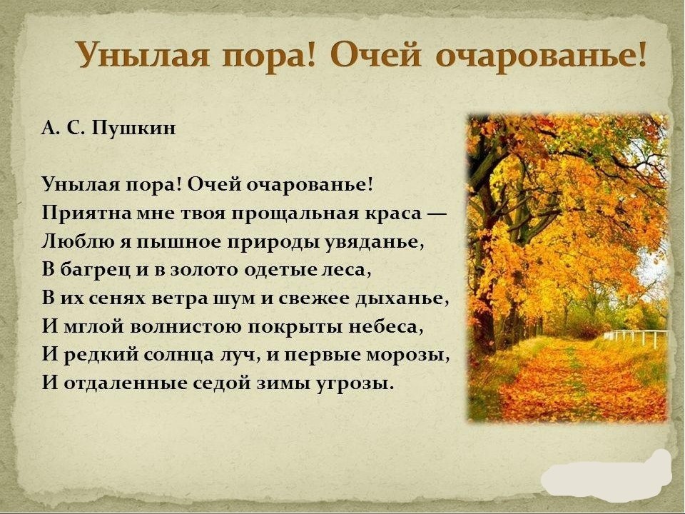 Пор литература. Стихотворение Пушкина унылая пора. Пышное природы увяданье Пушкин. Стих унылая пора Пушкин. Стих Пушкина унылая пора очей очарованье.