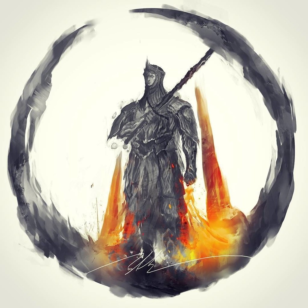 Сгоревший Король слоновой кости Dark Souls 2 арт