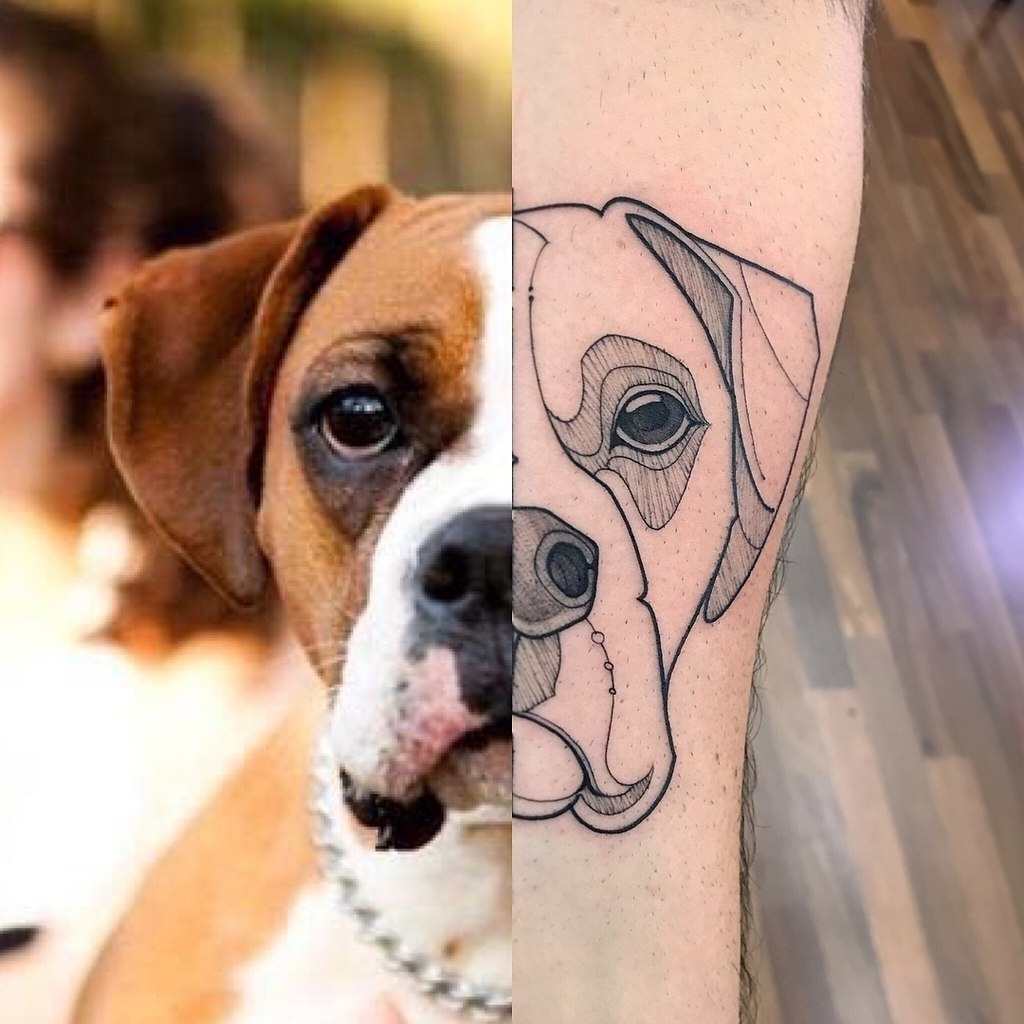 Татуировка собака
