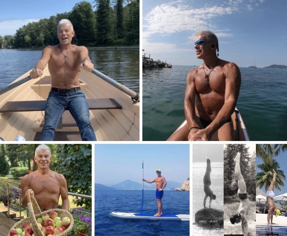 Олег Газманов с изящной фигурой демонстрирует, что возраст не преграда для физической активности и заботы о своем теле и здоровье.