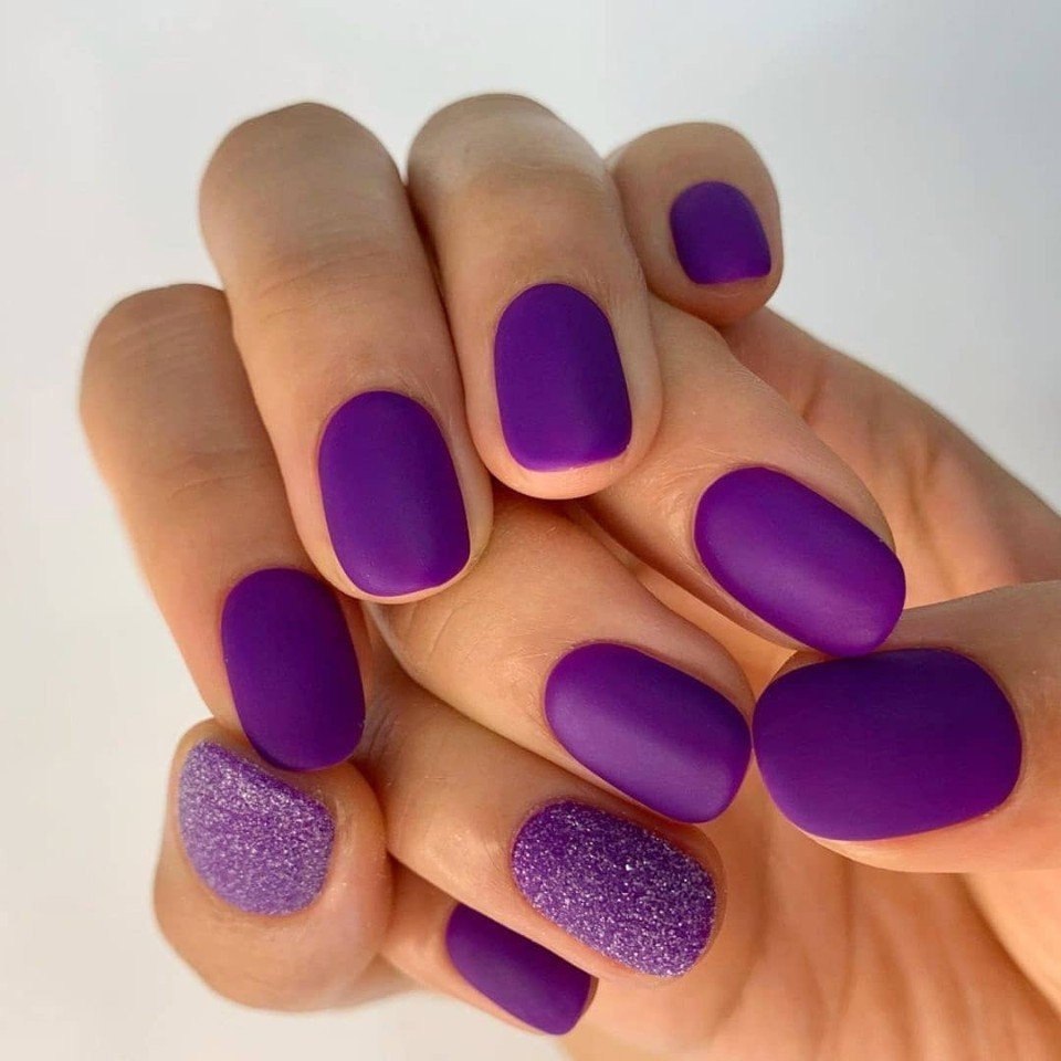 Яркий Фиолетовый Маникюр