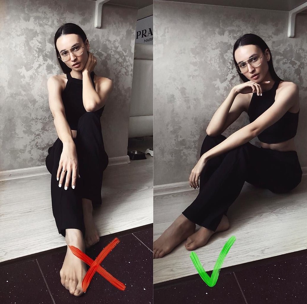Как ставить ноги на фото