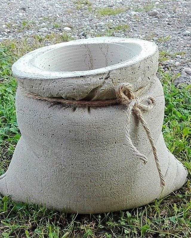 Мешок из цемента для сада своими руками фото пошагово