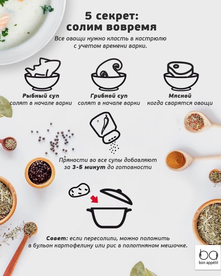 Нужно ли солить рис. Секрет вкусного супа. Когда солить суп. Когда надо солить суп. Когда солить бульон при варке.