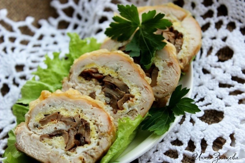 Рулет Из Куры Фото