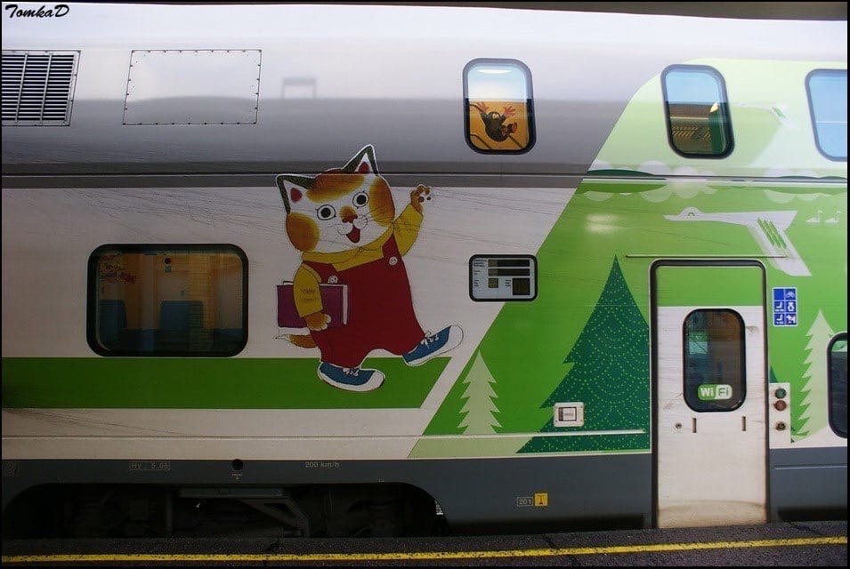 Детский вагон в двухэтажном поезде москва брянск фото
