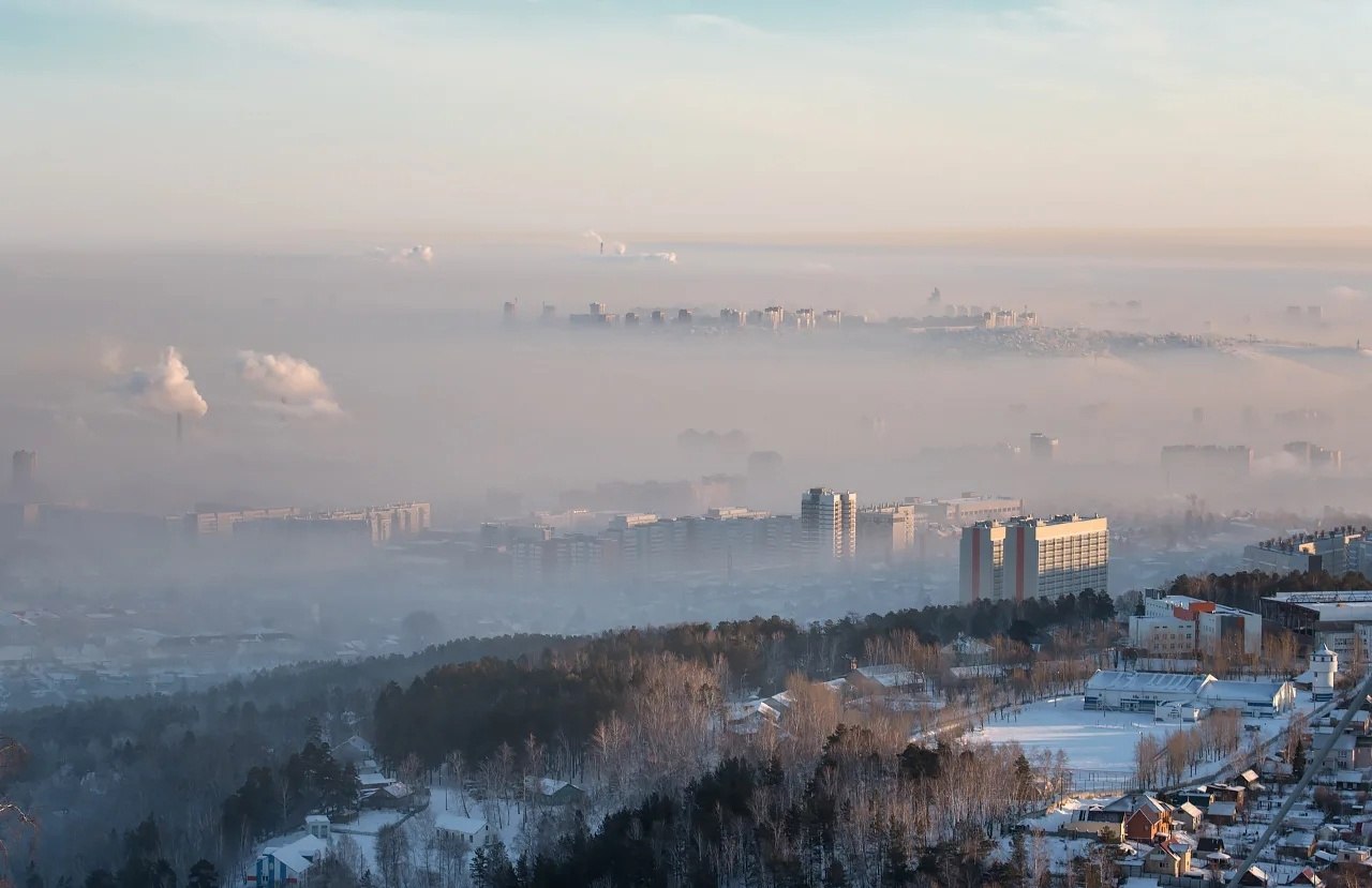 Смог в городе фото