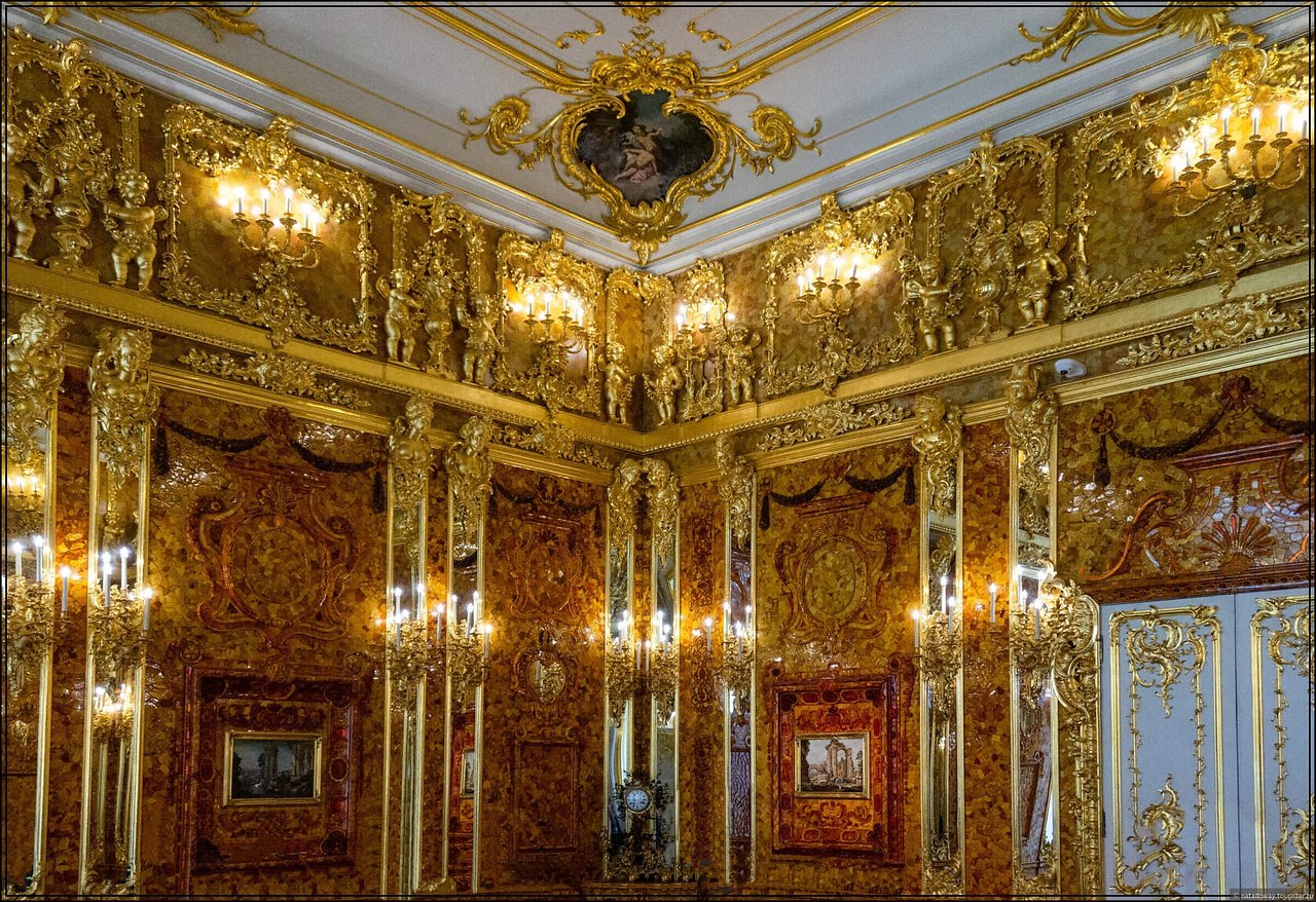 Екатерининский дворец Янтарная комната фото