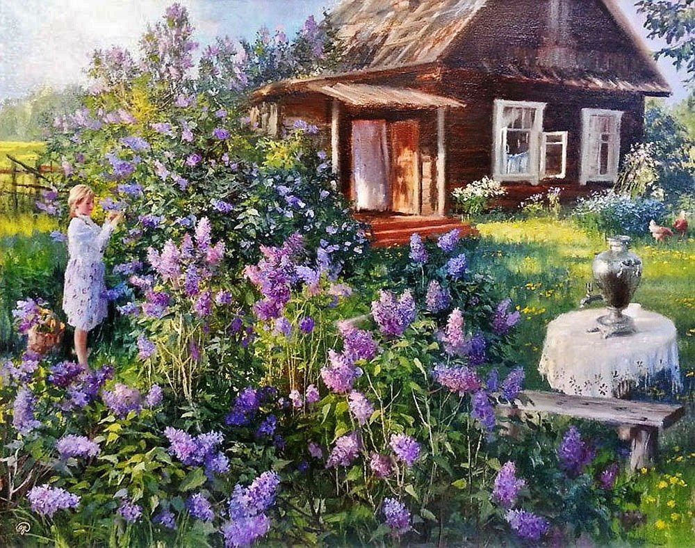 Живопись Владимир Жданов сельские пейзажи