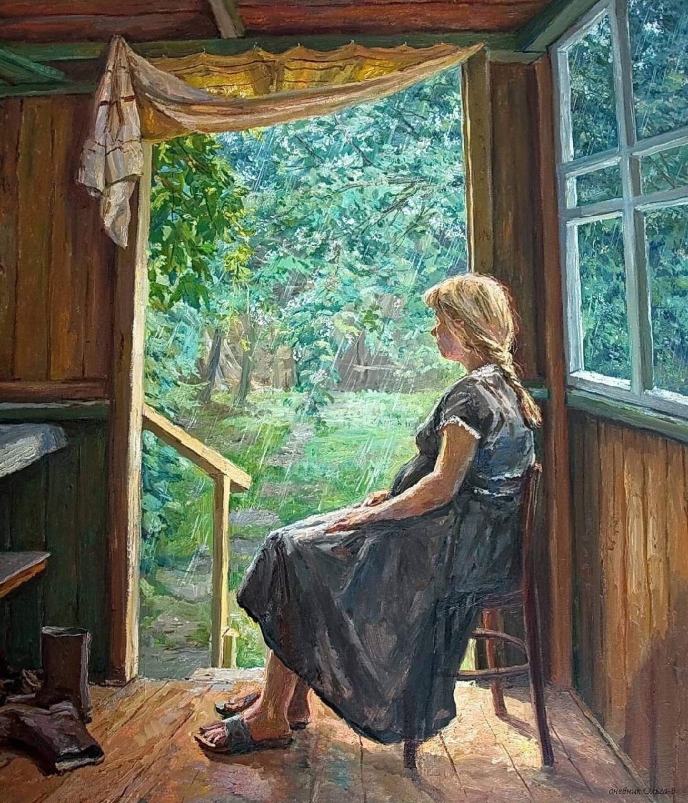 Сочинение девочка у окна. Тутунов Брусилов живопись.