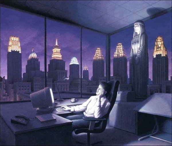 Двусмысленные картины Роба Гонсалвеса (Rob Gonsalves).Rob Gonsalves рисует сказочные миры, в которых ... - 7