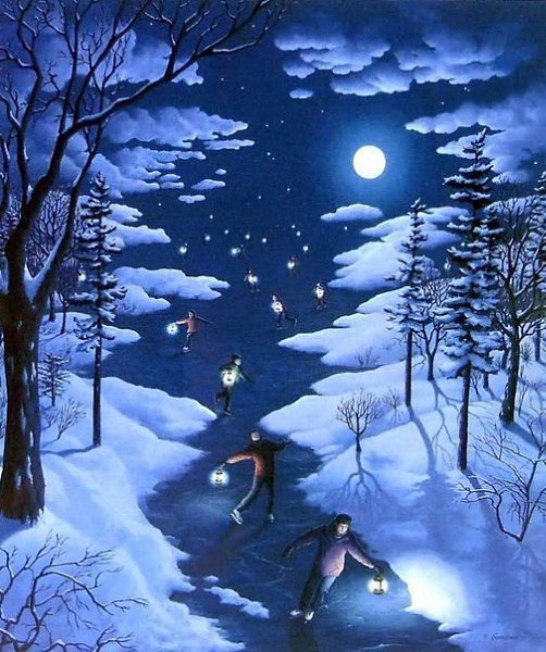 Двусмысленные картины Роба Гонсалвеса (Rob Gonsalves).Rob Gonsalves рисует сказочные миры, в которых ... - 9