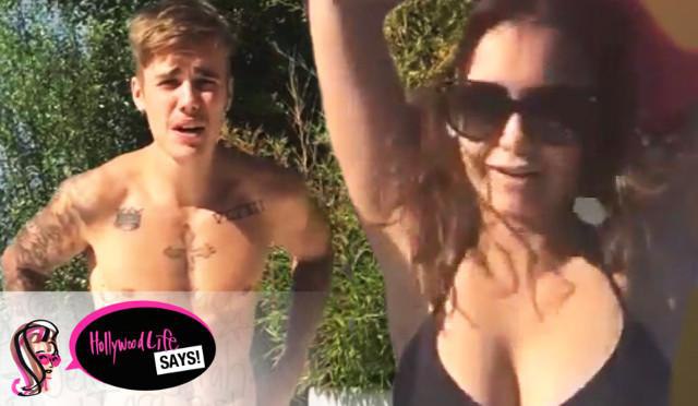 Nina Dobrev & Justin Bieber strip down in the best of the #ALSIceBucketChallenge watch: ...