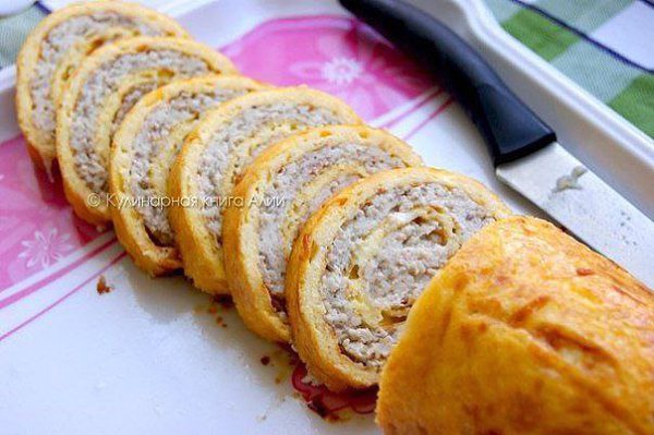 Куриный рулет.Это не просто куриный рулет, это наивкуснейший куриный рулет!А какой он сочный! Вкусен ... - 7