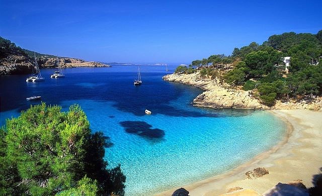    (), . Beach in Ibiza, Spain.