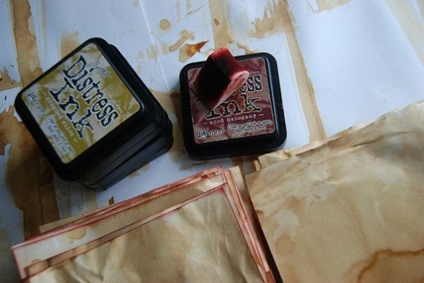 Мастер-класс по изготовлению страниц для блокнота (скрапбукинг). Завариваем крепкий кофе ... - 5