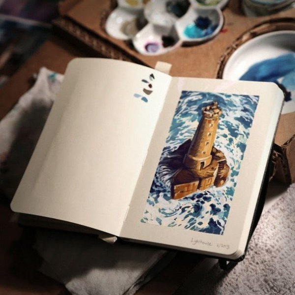 Зарисовки в блокноте Moleskine от американской художницы J.A.W. Cooper. - 2