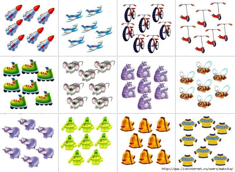 Разными 5 6. Карточки с разным количеством предметов. Карточки для счета для дошкольников. Математические карточки для дошкольников. Счетные карточки для дошкольников.