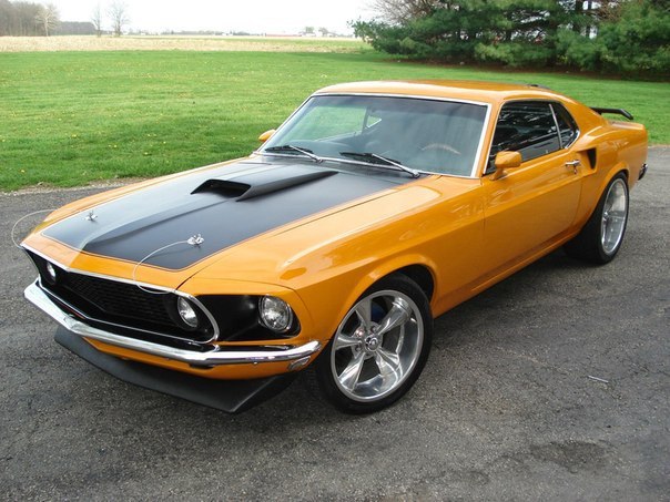 1969 Ford Mustang Fastback 351 Cobra Jet Grabber Orange