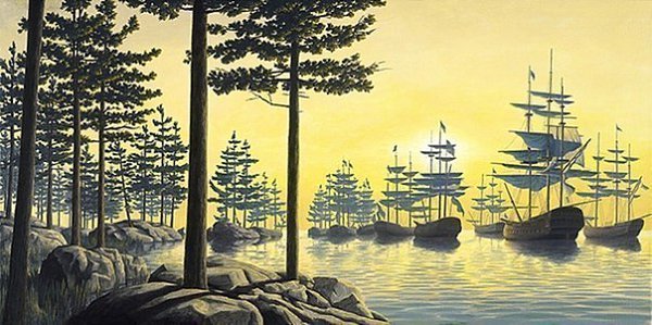 Двусмысленные картины Роба Гонсалвеса (Rob Gonsalves).Rob Gonsalves рисует сказочные миры, в которых ... - 4