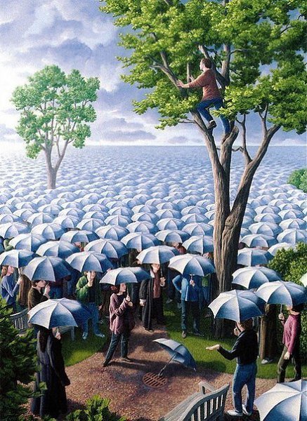 Двусмысленные картины Роба Гонсалвеса (Rob Gonsalves).Rob Gonsalves рисует сказочные миры, в которых ... - 10