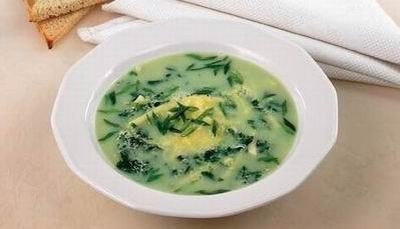 Суп из шпината с макаронами. шпинат - 300г лук зеленый – 4 пера макароны - 100г молоко - 1/2 стакана ...