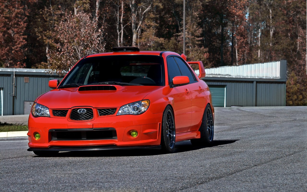 Subaru Impreza WRX STI 2006 красный